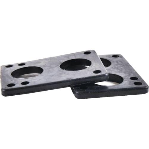 2pcs 6mm Black Rubber Gasket Longboard Riserpad Long Board Riserpad PU Skateboard Parts Rubber Pad