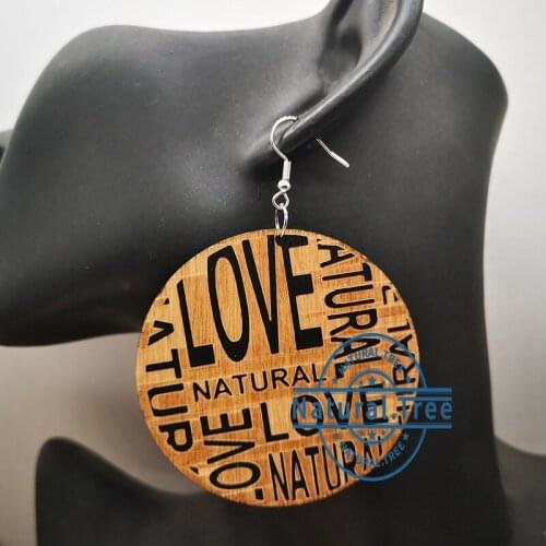 2020 Natural Love Wooden Earrings