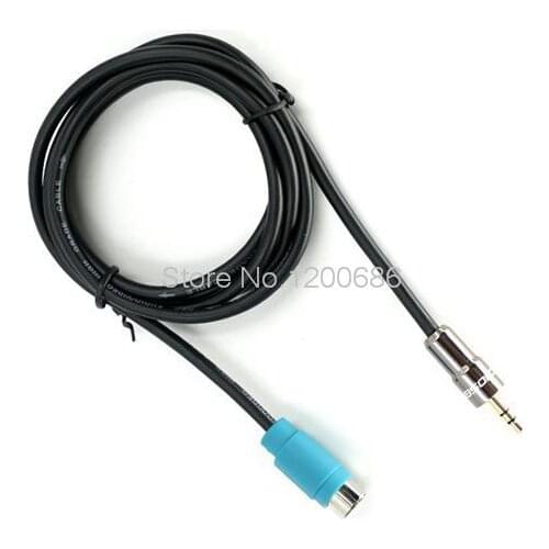3.5MM AUX to D Shaped Head Adapter Jack Cable For Alpine KCE-236B Cable G97