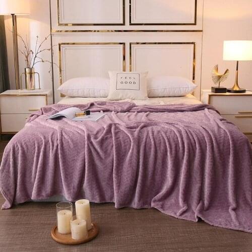 30Solid Color Coral Velvet Home Cover Blanket Autumn Winter Warm Couch Bed Throw Blanket Home Decor Bedding Bedspread Blanket