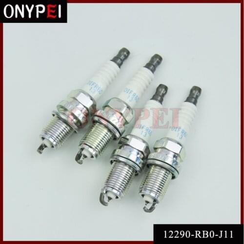 4pcs/lot Dual Iridium Spark Plug 12290-RB0-J11 DIFR6D13 For Honda CR-Z 2012-2016 1.5L L4 12290RB0J11