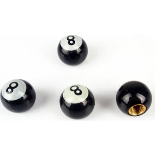4 pcs/lot Black Eight Tire Valve Cap for Auto Bike Motorcycle US Tyre Valve Stem Cover for American Tire Valve Car-styling Parts