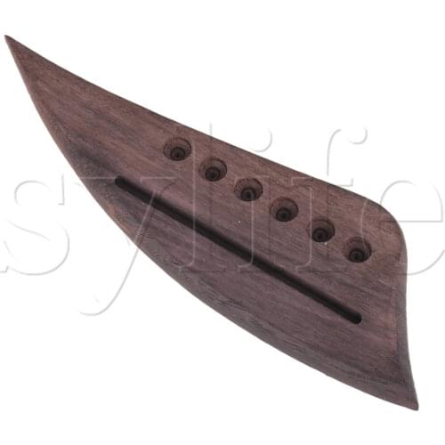 6 String Rosewood Bridge For Acoustic Guitar 54mm Centre hole Distance