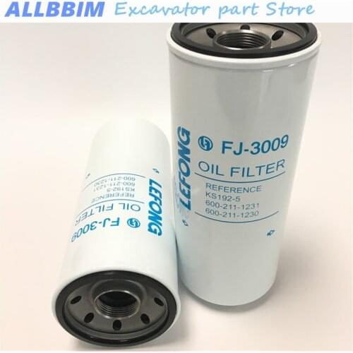 For Komatsu Excavator accessories Oil Filter Oil Filter Element 600-211-1231 600-211-1230 LF747 high quality accessories