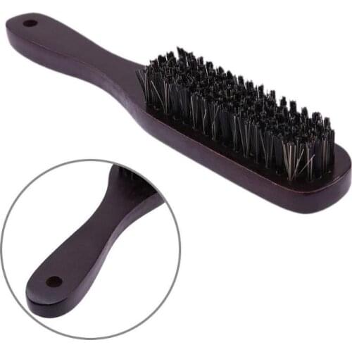 1pc Anti-static Beard Brush Massage Wood Comb Salon Hair Beauty Tool Beard Brush Beech Handle Boar Bristle Hairbrush Comb