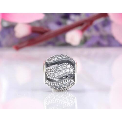 Bewill Hot Sale 925 Sterling Silver Shiny rotating striped beads Fit Original Bracelet Women Jewelry Making Gift