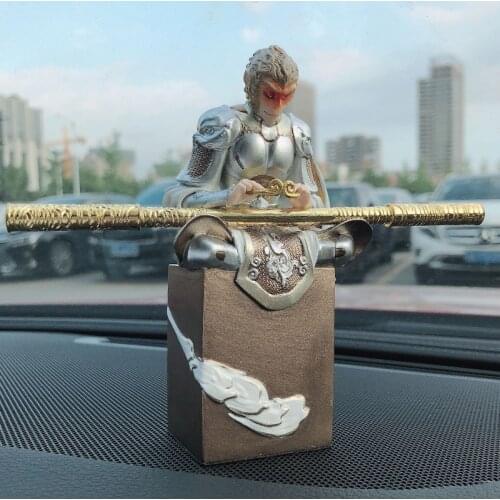 Fight Against Buddha Jingsi Wukong Statue and Buddha Sun Wukong Fight Art Sculpture Fiberglass Craft Car Interior Decoration