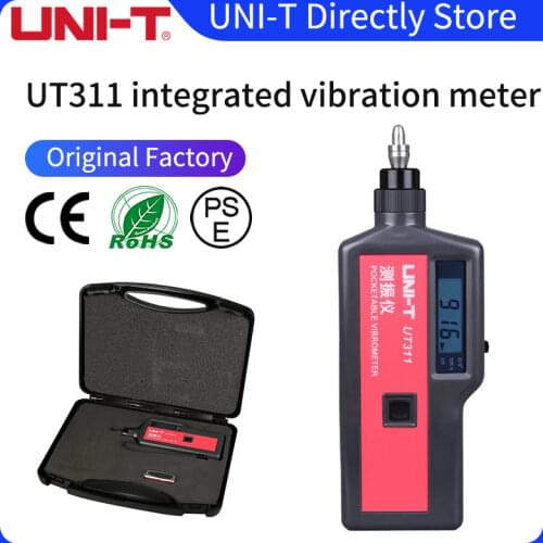 UNI-T UT311 Digital Vibration Testers Vibration Acceleration Velocity Displacement Measurement 1999 LCD Display