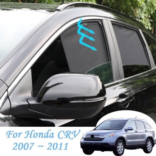 For Honda CRV 2007~2011 2012~2016 Car Window Sunshield Sunproof Cover Sun Shade Side Window Sunshades Mesh Accessories