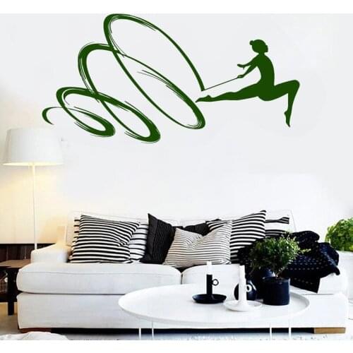 Artistic Gymnastics Wall Decal Girl Stickers Girls Room Decoration Sports School Mural Fashion Decor O149