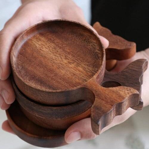 Imitation Fish Shaped Tableware Wooden Japanese Style Sushi Plate Korean Cuisine Barbecue Dish Dessert Cake Plate Kitchen Tools