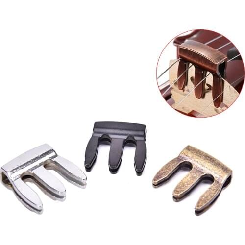 Metal Violin Mute Silencer Zinc Alloy Gifts String Instrument Metal Mute Simple Sound Hole Musical Instruments 3 Color
