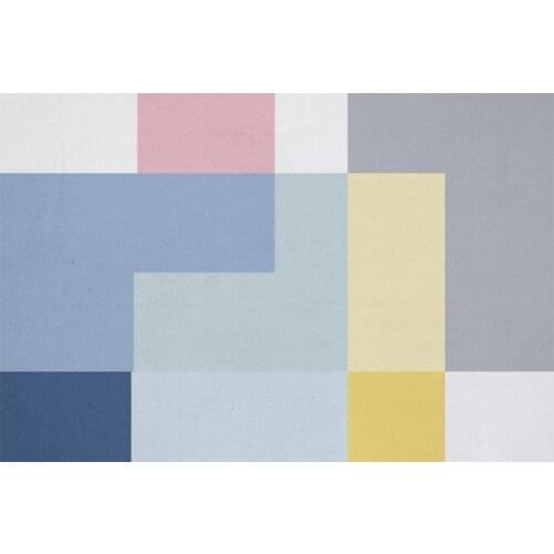 Fashionable Nordic Style Simple Homestay Modern Geometric Japanese Bedroom Living Room Crystal Velvet Floor Mat Carpet