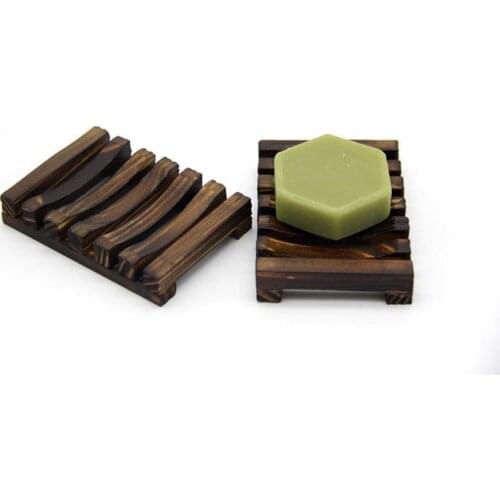 Natural Bamboo Wood Soap Dishes Wooden Soap Tray Holder Storage Rack Plate Box Container Bath Soap Holder SN3334
