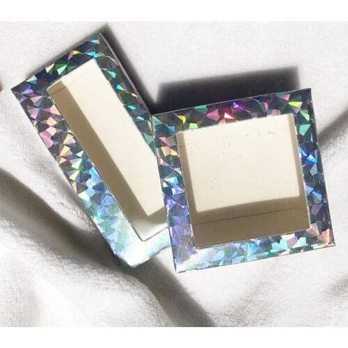 2020 New Holographic Packing Box for Eyelash Blank Eyelashes Package Multicolor Paper Box Eyelashes DIY Flash Packing Box