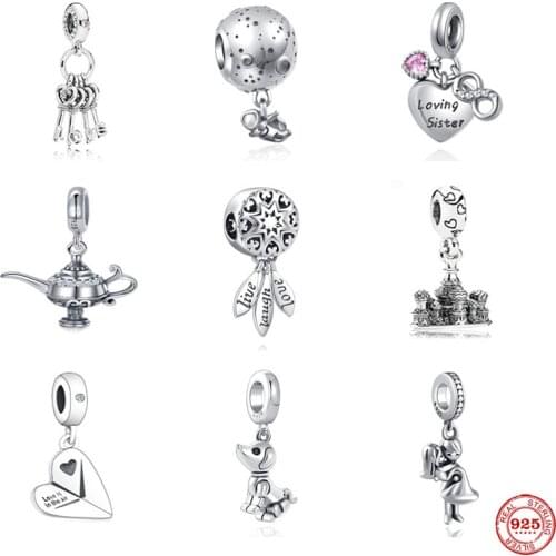 New European Teapot Dreamcathcer Dog Bead Fit Original Pandora Charms Sterling Silver 925 Bracelets DIY Jewelry For Women Gift