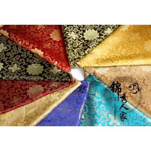 Brocade fabric antique costume Hanfu clothing fabric festive scene layout brocade cloth - Waratah/100cm*90cm