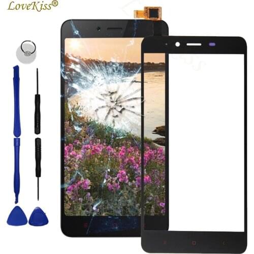 Redmi Note2 Front Panel For Xiaomi Redmi Note 2 Note2 Touch Screen Sensor LCD Display Digitizer TP Touchscreen Glass Cover Tools