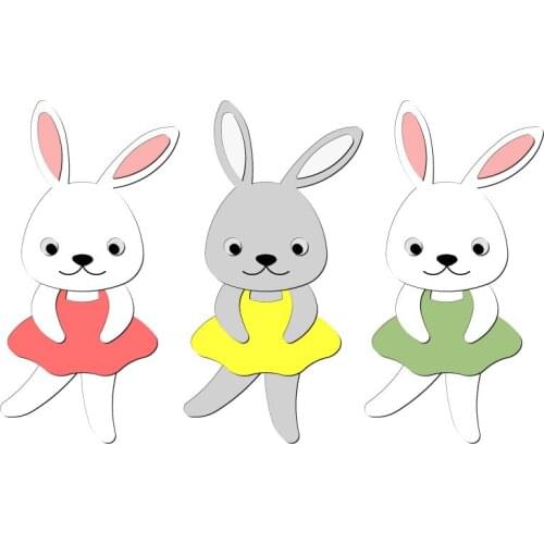 New rabbit Wooden Die Scrapbooking C2737 Cutting Dies Multiple Sizes Compatible with most die cutting machines