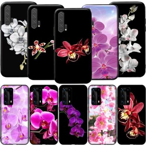 GX167 Orchid Flowers Silicone Case for Honor 6A 7A 3GB 7C 7X 8 8A 8X 8C 9 10 Lite View 20S 9A 10X Max Pro