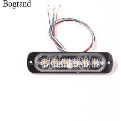 Bogrand Led Warning Lamp Auto Synchronous Strobe Light Dc12-24v Flashing Truck Beacon Grille Mounted Traffic Lights
