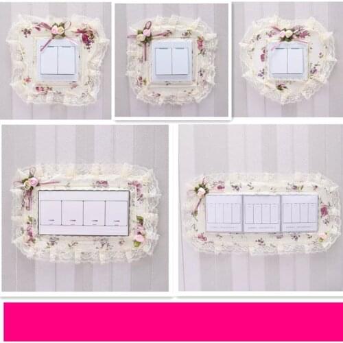 Fresh countryside like water lace cloth switch cover switch paste three open switch paste wall paste dust cover