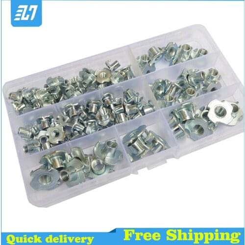 Four Claws Speaker Nut T-nut Blind Pronged Insert Tee Nut for Wood Furniture Hardware Thickened Steel M4 M5 M6 M8