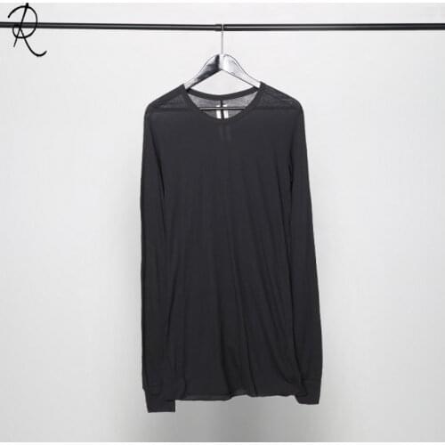 Dark High Street, comfortable, soft, simple, solid color, mid-long sleeve t-shirt, mens spring suit