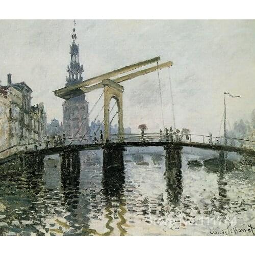 The Bridge Amsterdam Claude Monet paintings Home Decor Hand painted classic art reproduction