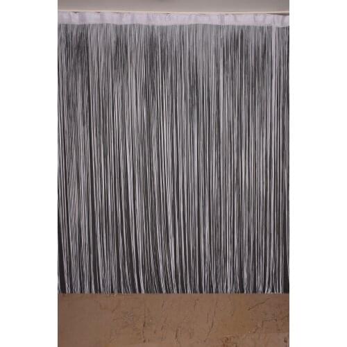 Flat Model White Color Rope Curtain Ready Made Buttons Sewn Rope Curtain 300*270 Cm
