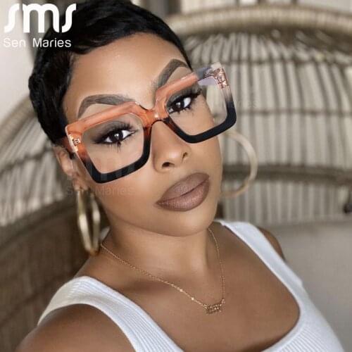 Vintage Square Glasses Frame Retro Women Colorful Frame Clear Lens Eyewear Brand Designer Gafas De Sol Eyeglasses Female Oculos