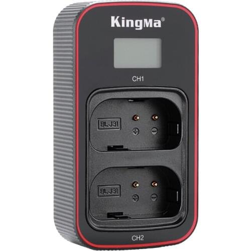 KingMa DMW-BLJ31GK Type-C USB Dual Charger with LCD Display For Panasonic DC-S1 DC-S1R DC-S1H Cameras DMW-BLJ31 Battery Charger