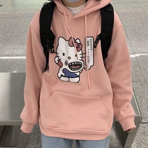 Harajuku Style Autumn Street Original Fashion Contrast Letter Print Sweatshirt Bf Wind Round Neck Goth Sweatshirt Women Clothes