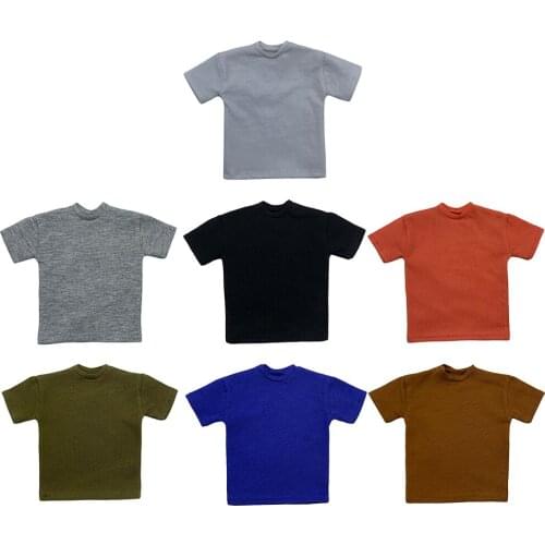 1: 1/6 Clothing Casual Short Sleeve T Shirt for 12 '' Male Action Figure Toys