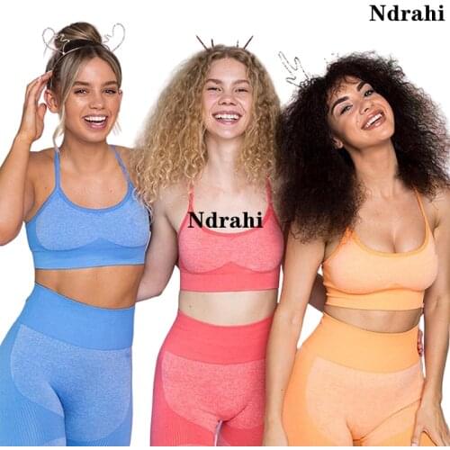 1/2 PC Seamless Yoga Clothes Women Sport Dress Gym Set Workout Suit Sports Bra High Waist Leggings Running Wear Push Up