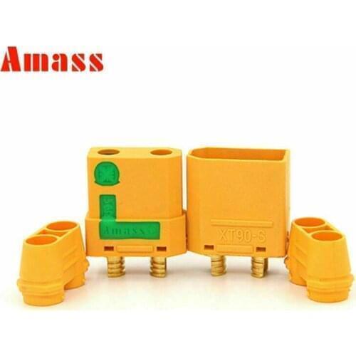 1Pairs Amass XT90S Plug Male and Female 4.5mm golden Plated Bullet Banana Plug Connector for RC ESC Battery