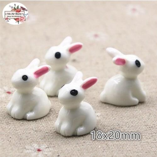 10pcs 3D 18x20mm rabbit/bunny small craft Resin flatback Cabochon Art Decoration Charm Craft