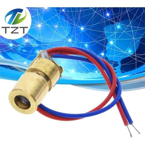 10pcs 5MW Laser Diodes For Arduino 5V 5MW 650nm Diodo RED Dot Laser Diode Circuit 5V 5MW 650nm Module Pointer Sight Copper Head