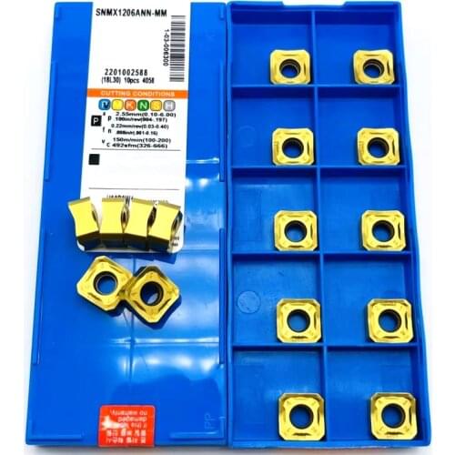 10PCS SNMX1206 Carbide Milling Inserts Processing Cast Iron Die Steel Milling Inserts Lathe Accessories