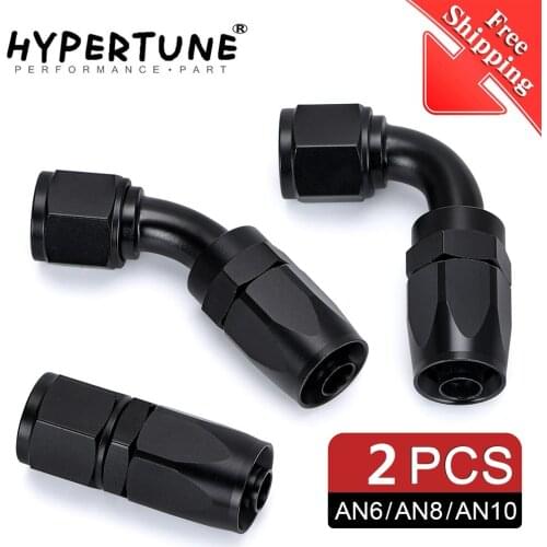 2PCS AN4 AN6 AN8 AN10 Straight 45 90 180 Degree Oil Fuel Swivel Hose End Fitting Oil Hose End Adaptor Kit