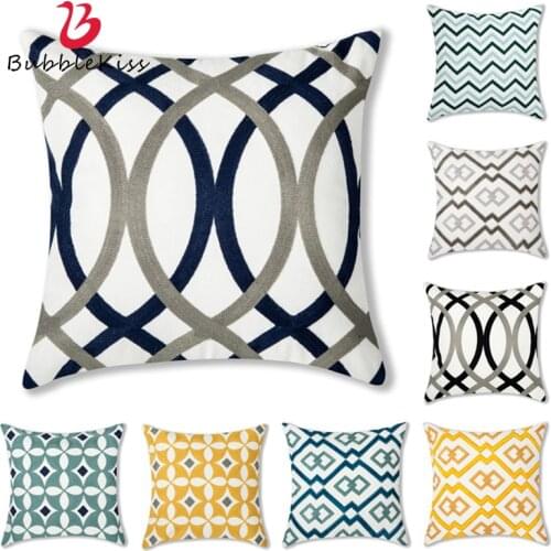 Bubble Kiss 2PCS Modern Geometric Decorative Throw Pillow Cases Cushion Covers for Sofa Seat Chair Car Yellow Pillow Covers New