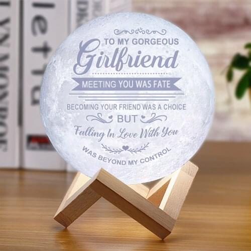 3D Moon Lamp Night light for girlfriend Wife Gifts LED Night lamp Tap Control 3 Colors Moon Light for Christmas Birthday