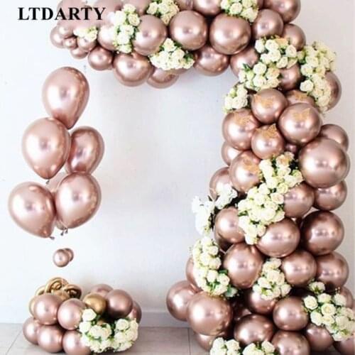 500pcs 18inch metal latex balloons rose gold champagne gold balloons wedding decoration birthday party decoration baby shower