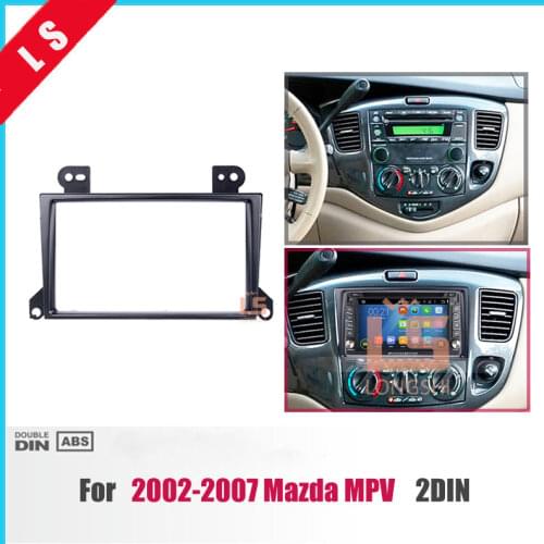 Popular 2 Din Car Radio Fascia for 2002-2007 Mazda MPV Dash Mount Trim Panel CD DVD Player Installatio,2DIN