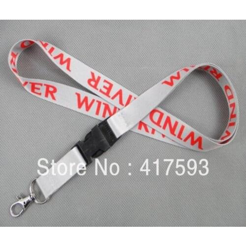 Free shipping custom grey color neck lanyard with red logo imprint for promotion business school events lanyard strap vendor