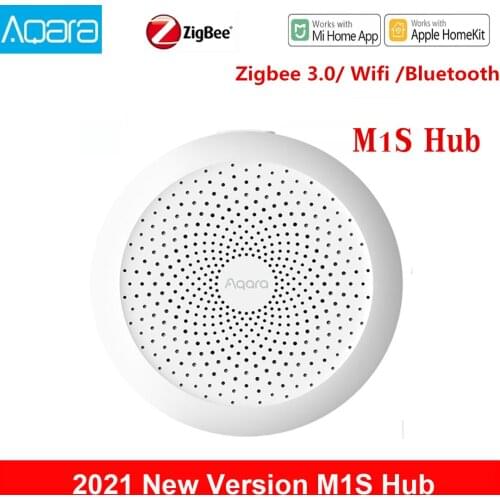 2021 Newest Aqara M1S Hub Gateway 3 Zigbee 3.0 Wifi With RGB Night Light Speaker Smart Home For Xiaomi Mijia APP Mi Home Homekit