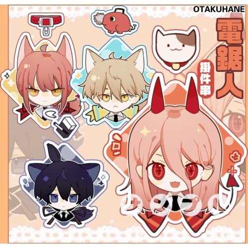 Hot Anime Chainsaw Man Keychain Denji Makima Hayakawa Aki Power Cute Cartoon Figure Acrylic Keyring Cosplay Itabag Pendant Toy