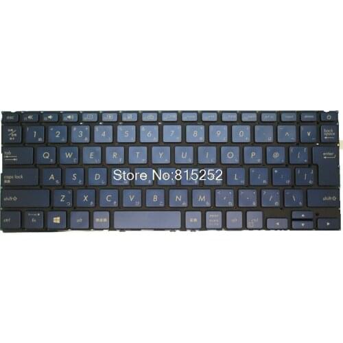 Laptop Keyboard For ASUS BX433 BX433FA BX433FN Blue without frame With Backlit Japanese JP