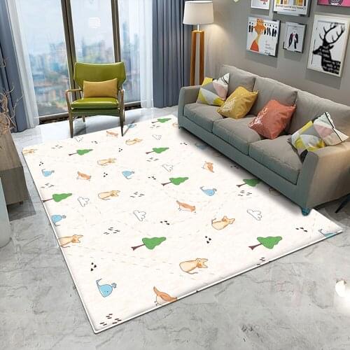 Non-slip Simplicity Good Quality Rug Childrens Flannel Carpet Animal For Baby Play Childrens In Carpet Rectangular Room The