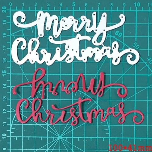 Metal Cutting Dies Merry Christmas Crafts Die Mould Stencil For DIY Xmas Scrapbooking Paper/photo Cards Embossing Decorative Die